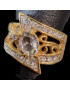 Bague Zirconium Bronze plaqué or Taille 54