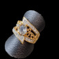 Bague Zirconium Bronze plaqué or Taille 54