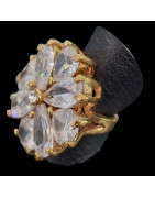 Bague Zirconium Bronze plaqué or Taille 51