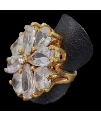 Bague Zirconium Bronze plaqué or Taille 51