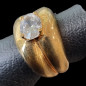 Bague Zirconium Bronze plaqué or Taille 55