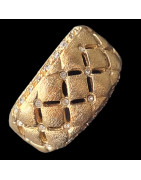 Bague Zirconium Bronze plaqué or Taille 53