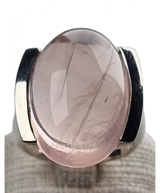 Bague Quartz rose argent 925