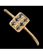 Bague Saphir plaqué or Taille 50