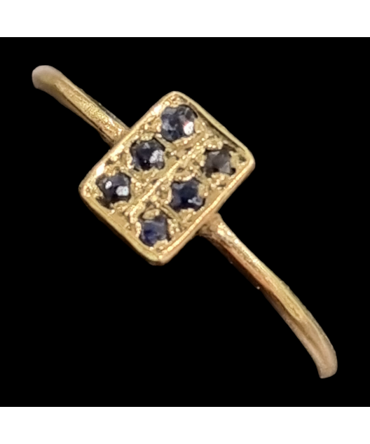 Bague Saphir plaqué or Taille 50