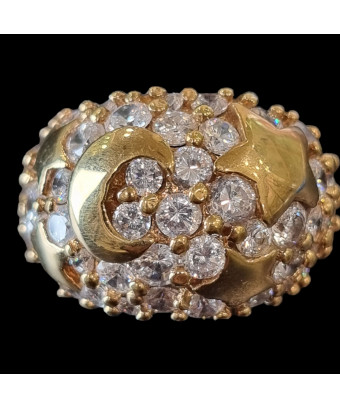 Bague Zirconium Bronze plaqué or