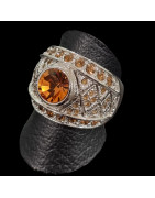Bague Zirconium Métal rhodié Taille 60