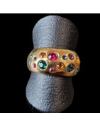 Bague Zirconium Bronze plaqué or Taille 55