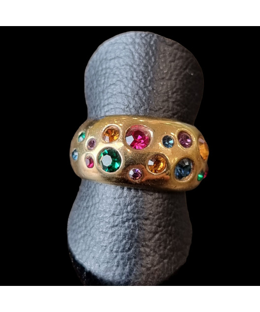 Bague Zirconium Bronze plaqué or Taille 55
