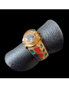 Bague Zirconium Bronze plaqué or Taille 59