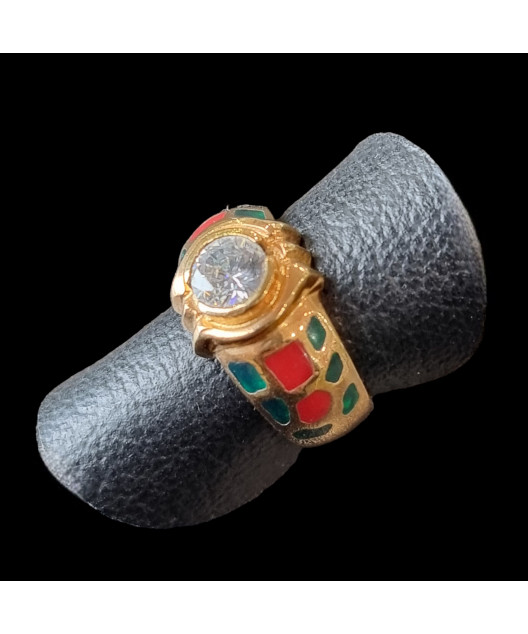 Bague Zirconium Bronze plaqué or Taille 59