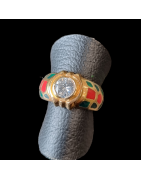 Bague Zirconium Bronze plaqué or Taille 59