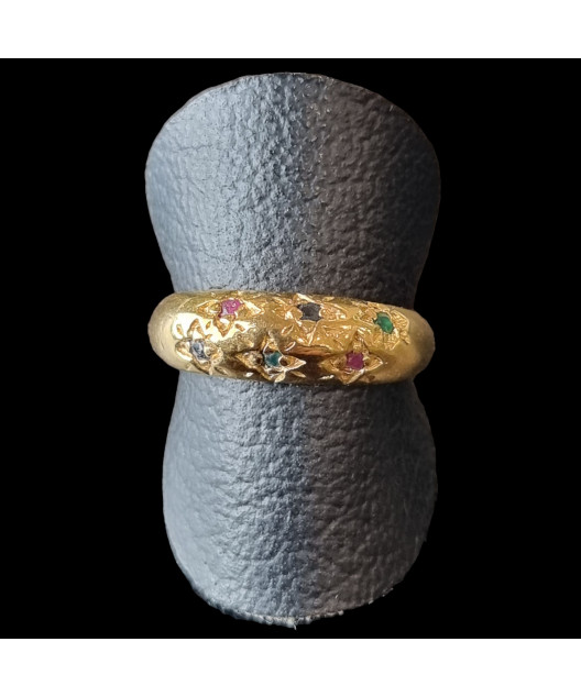 Bague Zirconium Bronze plaqué or Taille 56