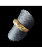 Bague Zirconium Bronze plaqué or Taille 56