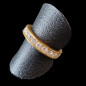 Anneau Zirconium Bronze plaqué or Taille 57