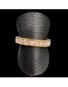 Anneau Zirconium Bronze plaqué or Taille 57