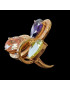 Bague Zirconium Bronze plaqué or Taille 55