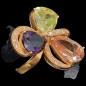Bague Zirconium Bronze plaqué or Taille 55