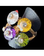 Bague Zirconium Bronze plaqué or Taille 53