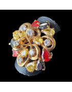 Bague Zirconium Bronze plaqué or Taille 52