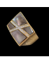 Bague Nacre Swarovski Bronze plaqué or Taille 54