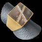 Bague Nacre Swarovski Bronze plaqué or Taille 54