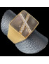 Bague Nacre Swarovski Bronze plaqué or Taille 54