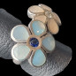 Bague Nacre Fleur Argent 925 Taille 52