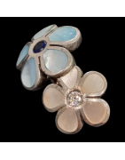 Bague Nacre Fleur Argent 925 Taille 52