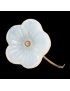 Bague Bakélite Fantaisie Fleur blanche Laiton