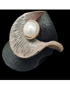 Bague Perle Mabé Argent 925 Taille 60