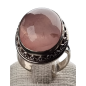 Bague Quartz rose argent 925 Taille 56