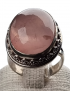 Bague Quartz rose argent 925 Taille 56