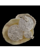 Bague Cristal de roche et coquillage Taille 51