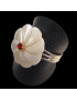 Bague Nacre Fleur Acier Taille 64+