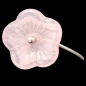 Bague Bakélite Fantaisie Fleur rose Laiton