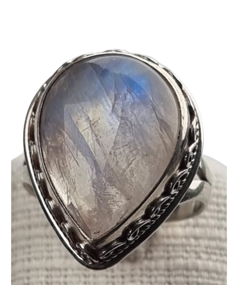 Bague Pierre de lune argent 925 Taille 58