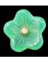 Bague Bakélite Fantaisie Fleur vert Laiton Taille 53