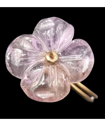 Bague Bakélite Fantaisie Fleur violette