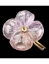Bague Bakélite Fantaisie Fleur violette