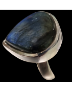 Bague Labradorite argent 925 Taille 54