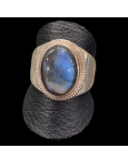 Bague Labradorite argent 925 Taille 63