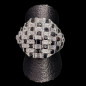 Bague Saphir noir & Zirconium Métal rhodié Taille 54
