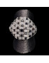 Bague Saphir noir & Zirconium Métal rhodié Taille 54