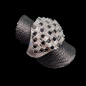 Bague Saphir noir & Zirconium Métal rhodié Taille 54