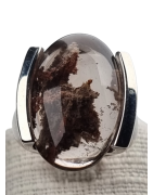 Bague Quartz Lodolite argent 925 Taille 53 (s)
