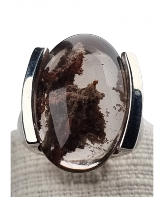 Bague Quartz Lodolite argent 925 Taille 53 (s)