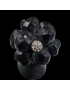 Bague Bakélite Métal rhodié Taille 53