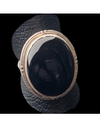 Bague Onyx Noir Argent 925 Taille 55