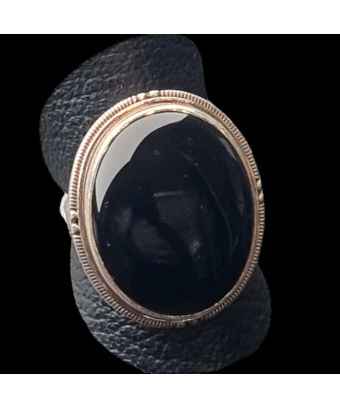 Bague Onyx Noir Argent 925 Taille 55
